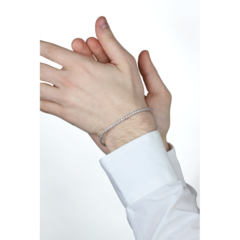 Tennis bracelet with diamonds in white gold 18k Tennis bracelet with diamonds in white gold 18k