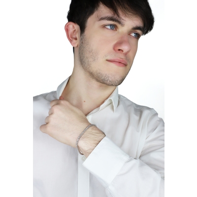 Tennis bracelet in white gold 750 with diamonds