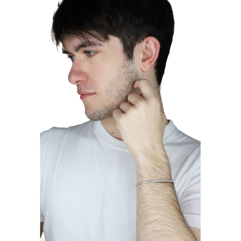 Tennis bracelet in white gold 18k with diamonds Tennis bracelet in white gold 18k with diamonds