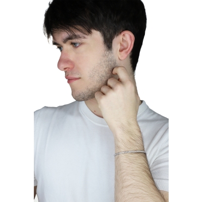 Tennis bracelet in white gold 18k with diamonds