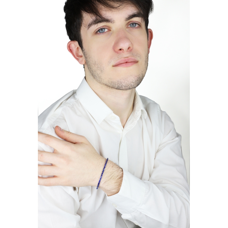 Blue sapphire tennis bracelet  Blue sapphire tennis bracelet