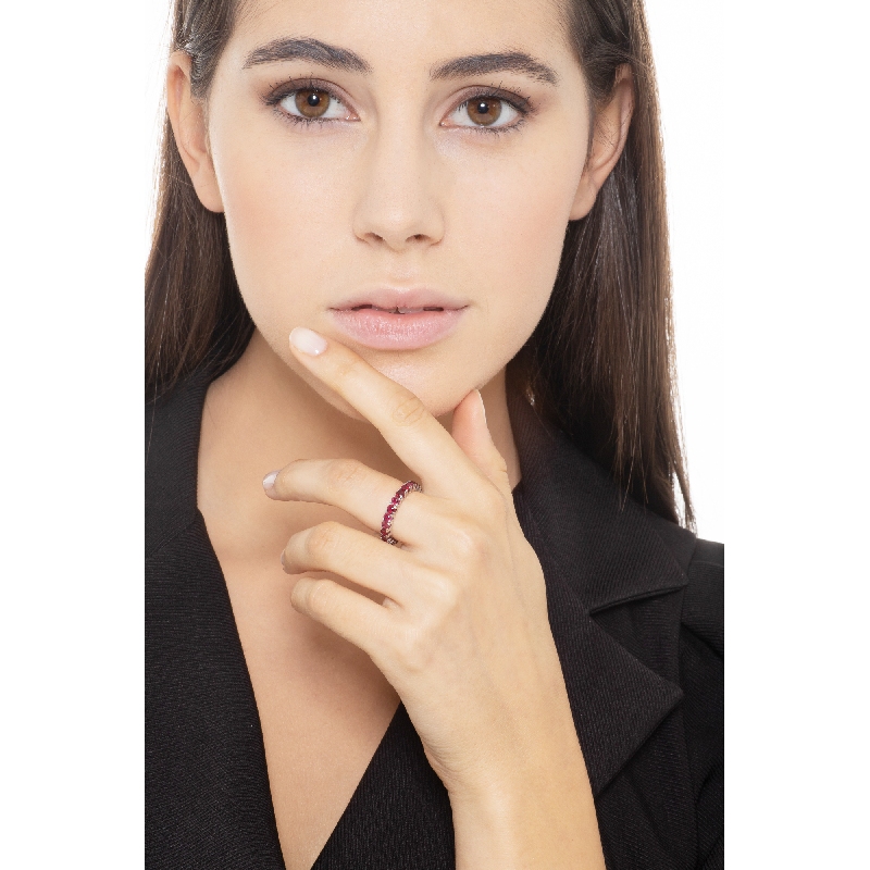 Eternity ring with rubies in white gold 18k  Eternity ring with rubies in white gold 18k