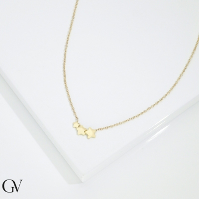Stars necklace in yellow gold 18k
