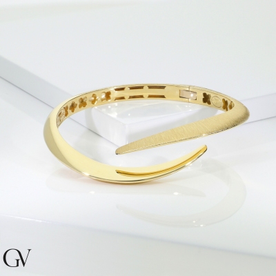 TOI et MOI rigid bracelet in yellow gold 18k satin and glossy