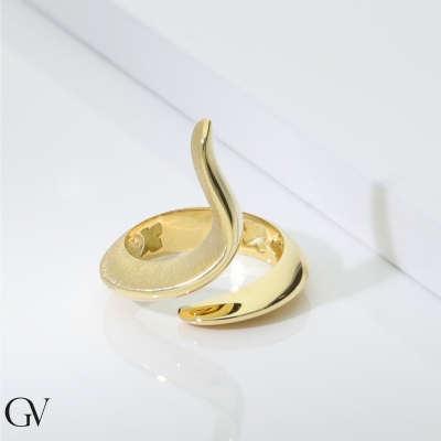 Snake ring in yellow gold 18k