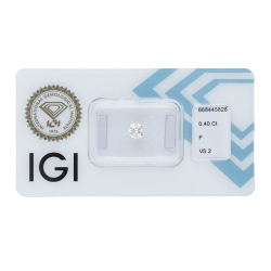 IGI Certified Diamond   CT 0,40  F  VS 2