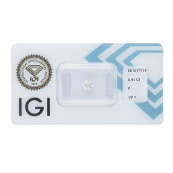 IGI Certified Diamond   CT 0,41   F   VS 1