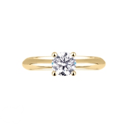 Solitaire setting yellow gold