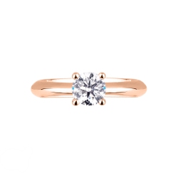 Solitaire setting rose gold