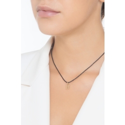 Pendant with initial letter H in uppercase in 18k yellow gold 2