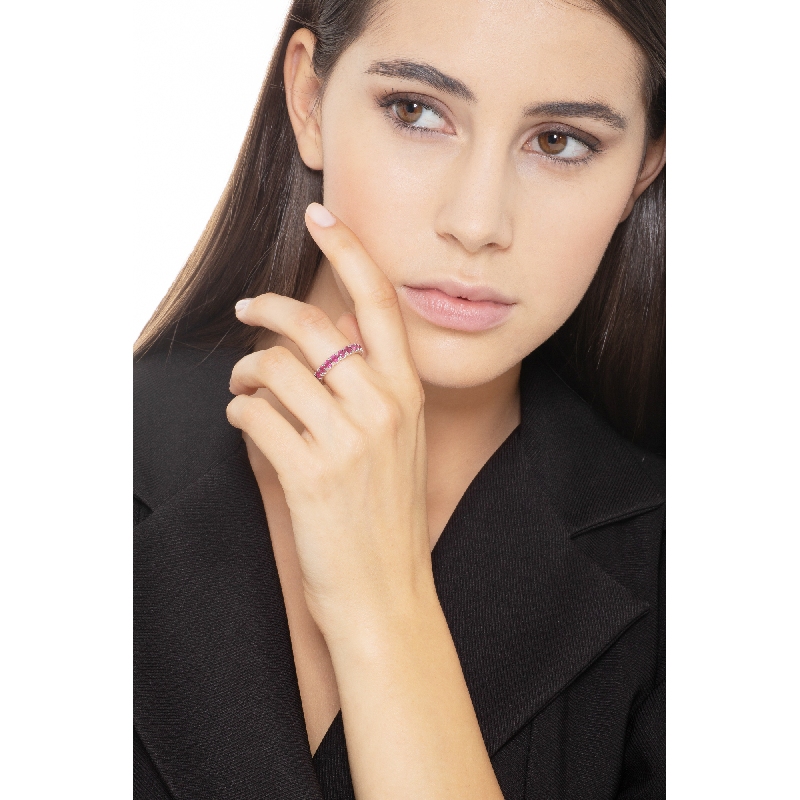 Eternity ring in white gold 18k with rubies  Eternity ring in white gold 18k with rubies