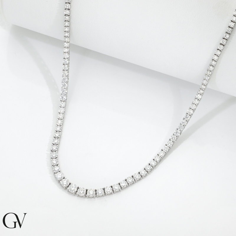 750 white gold tennis diamonds necklace 750 white gold tennis diamonds necklace