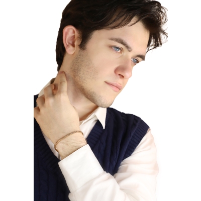 18k rose gold tennis bracelet with brown diamonds