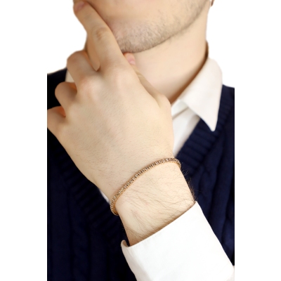 18k rose gold tennis bracelet with brown diamonds