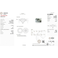 IGI Certified Diamond   CT 1,01   E   VVS 1 2