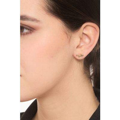 Star earrings in yellow gold 18k