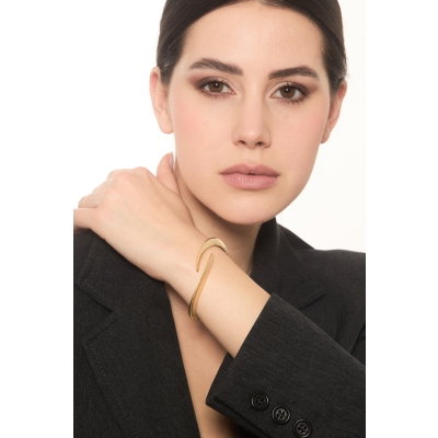 TOI et MOI rigid bracelet in yellow gold 18k satin and glossy