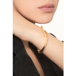 TOI et MOI rigid bracelet in yellow gold 18k satin and glossy 2