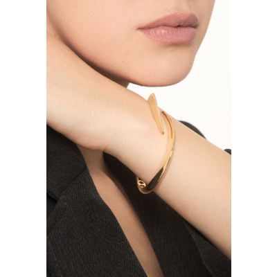 TOI et MOI rigid bracelet in yellow gold 18k satin and glossy