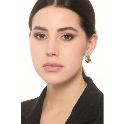 Geometric earrings in yellow gold 18k