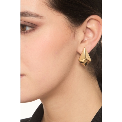 Geometric earrings in yellow gold 18k