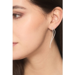 18k white gold drop diamonds earrings 2