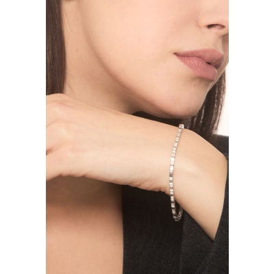 18k white gold tennis bracelet diamonds