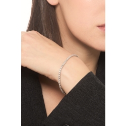 Tennis bracelet with diamonds in white gold 18k 2