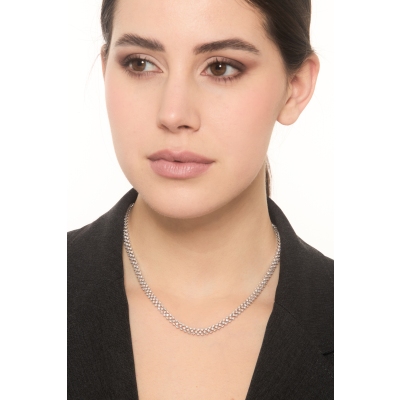 750 white gold diamonds design necklace