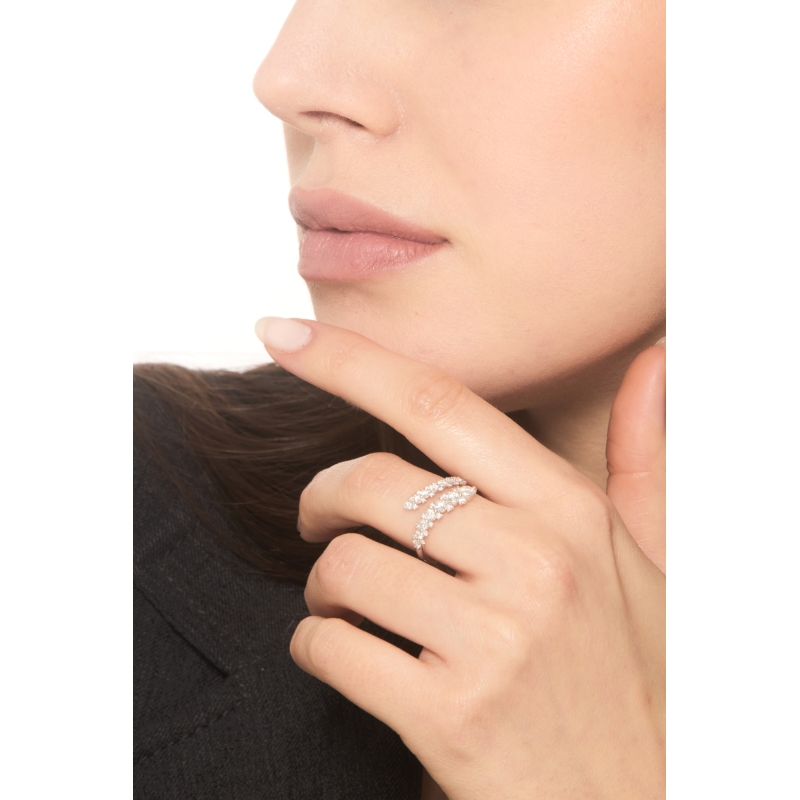 TOI et MOI ring in white gold 18k with diamonds TOI et MOI ring in white gold 18k with diamonds
