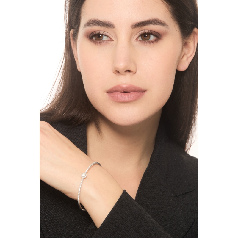 spring bracelet 18k white gold with diamonds spring bracelet 18k white gold with diamonds