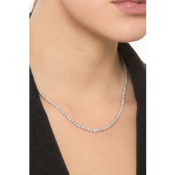 18k white gold tennis necklace with diamonds 2