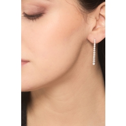 18k white gold tennis earrings with diamonds 2