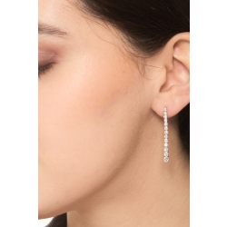 750 white gold tennis earrings diamond 2