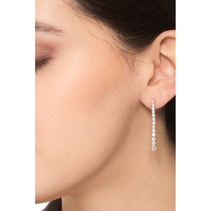 750 white gold tennis earrings diamond 750 white gold tennis earrings diamond