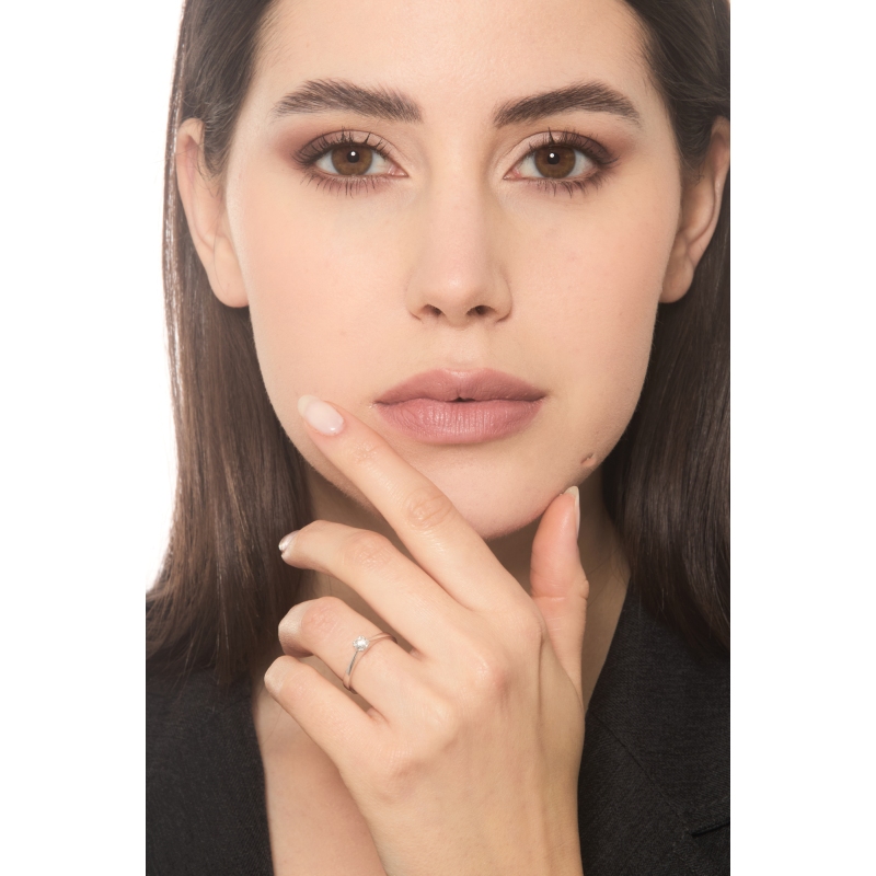 Solitaire ring in white gold 18k with diamond, 0,25 ct Solitaire ring in white gold 18k with diamond, 0,25 ct