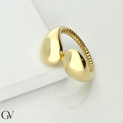 TOI et MOI chunky ring in yellow gold 18k