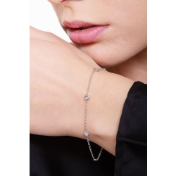 18k white gold alternate bracelet with diamonds 0,25 ct 2