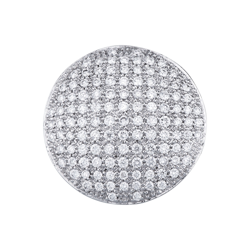 18k white gold round pavè ring diamonds 18k white gold round pavè ring diamonds