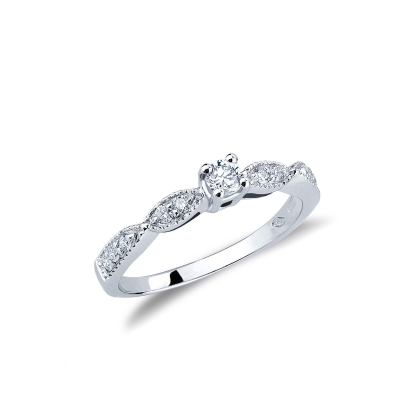 White gold 18k engagement diamond ring