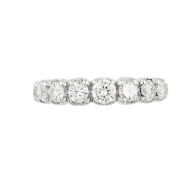 White gold 18k diamond half eternity ring 