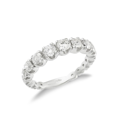 White gold 18k diamond half eternity ring