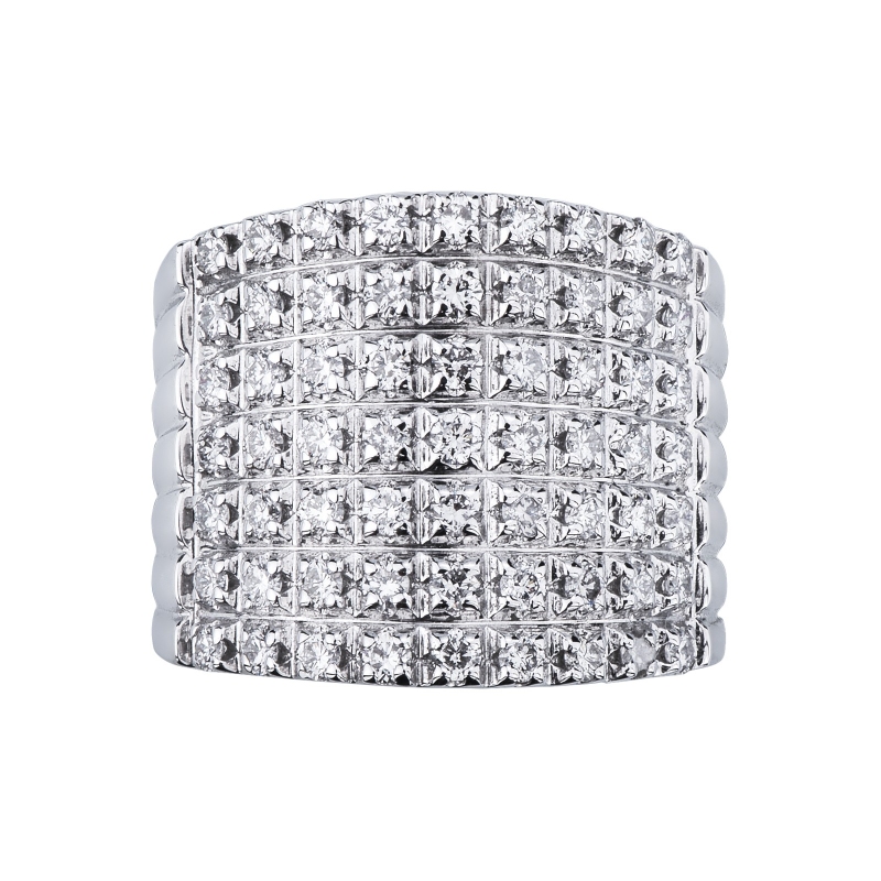 Band ring white gold 18k with diamonds  Band ring white gold 18k with diamonds