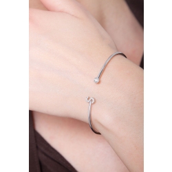 Diamond S initials banglewhite gold 750 2
