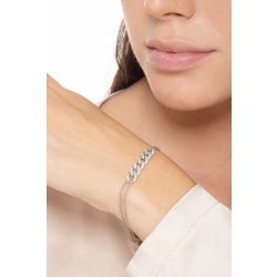 18k white gold bracelet with iced out section in diamonds 2
