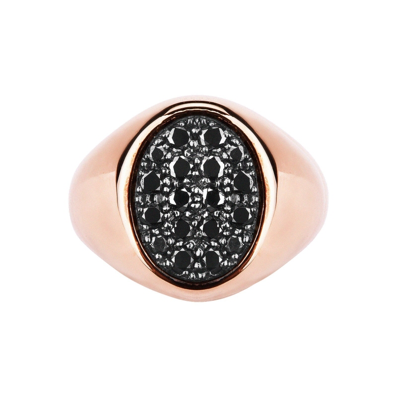 750 rose gold ring black diamonds 750 rose gold ring black diamonds