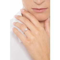 Solitaire diamond ring 0,50 ct white gold 18k 2
