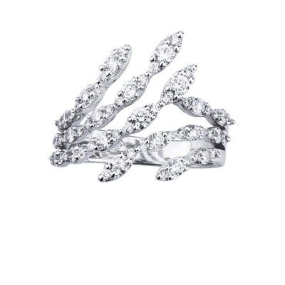 TOI et MOI ring with diamonds in gold 750