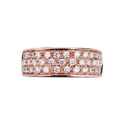 Rose gold 18k ring with diamonds