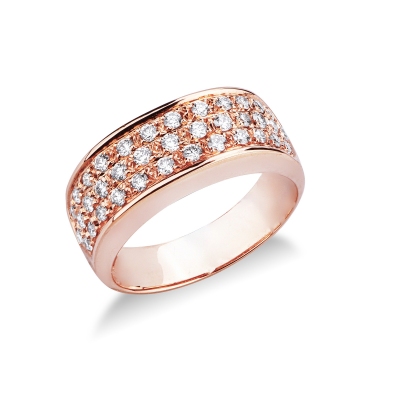 Rose gold 18k ring with diamonds